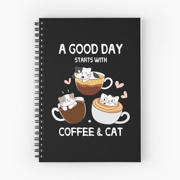 Item preview, A good day starts with coffee & cat designed and sold by Noha Applied- Arts.