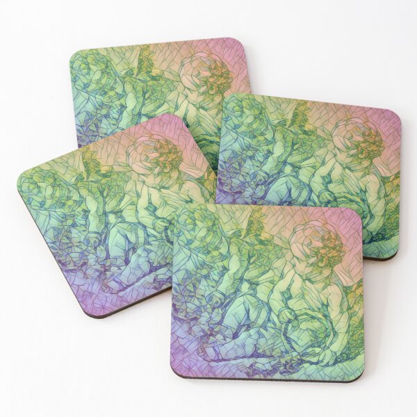 Item preview, Winged Putti with Flowers remade with Rainbow Colors designed and sold by FlippinTurtles.