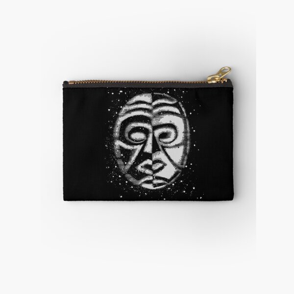 Item preview, Primitive art, yin yang mask design in grey designed and sold by Anomalypark.
