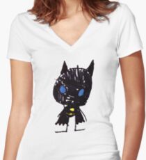 Superhero 1 Women's Fitted V-Neck T-Shirt