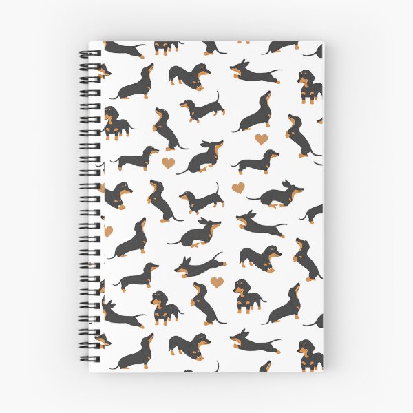 Item preview, Dachshund wiener dog cartoon black and brown pattern  designed and sold by portrait4you.