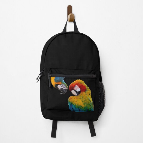 Item preview, Blue and Green Macaw and Scarlet Macaw cheeky couple. Beautiful Clever, Cheeky and Colorful Birds. Ara araraunas and Ara macao designed and sold by Orianah.