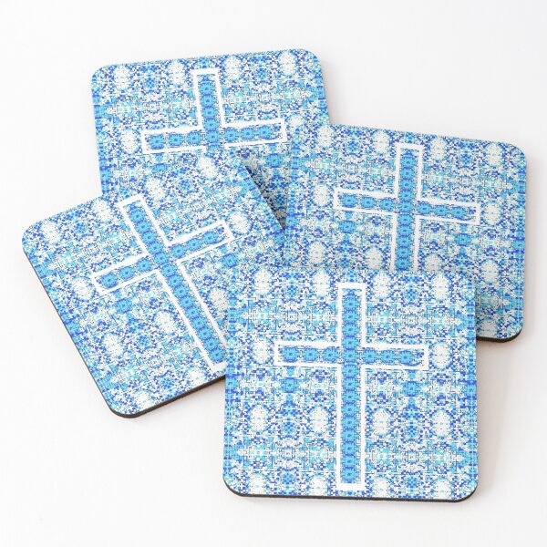 Item preview, Lacy Blue Cross designed and sold by RoseChiara.