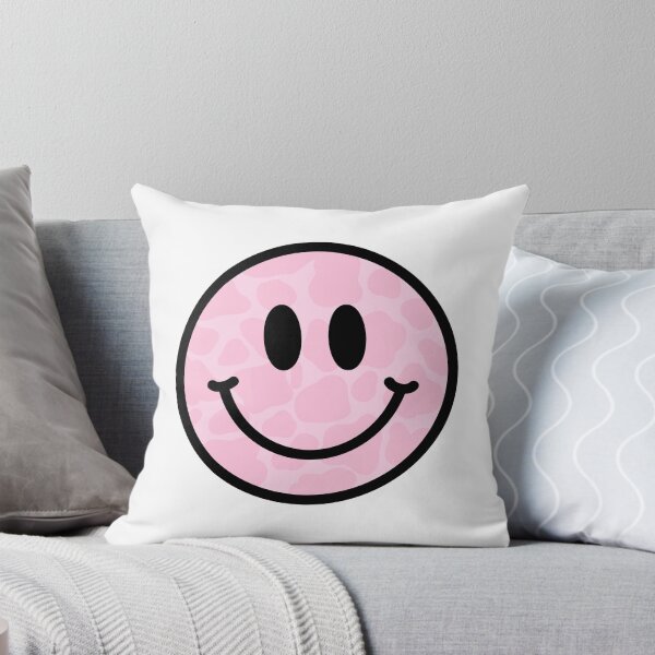 Item preview, Pink Cow Print Smiley designed and sold by ArtWithArchie.