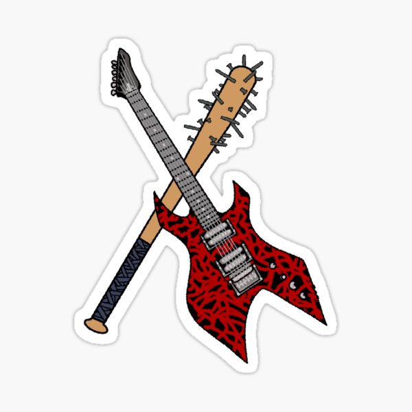 Eddie Munson guitar Sticker for Sale by Hungry Hungry Buffalo