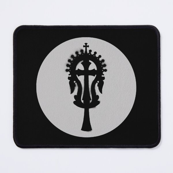 Item preview,  Lalibela Cross in paper texture circle with black ink designed and sold by IsisOsiris.