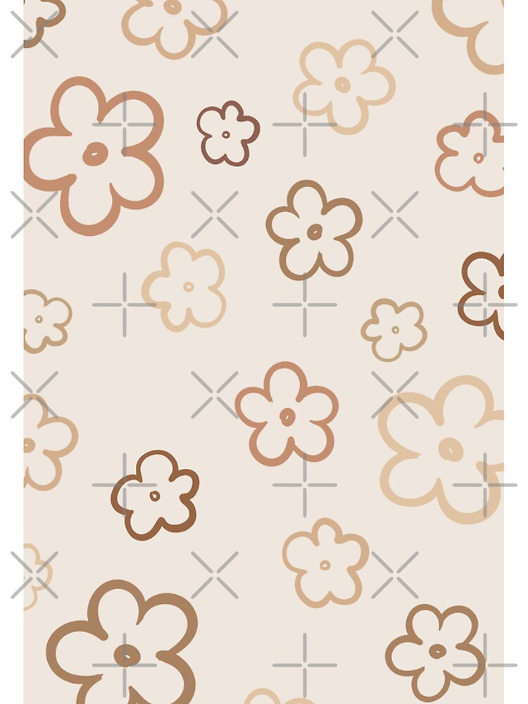 Cute Brown Aesthetic Flowers Sticker for Sale by lotsofniches