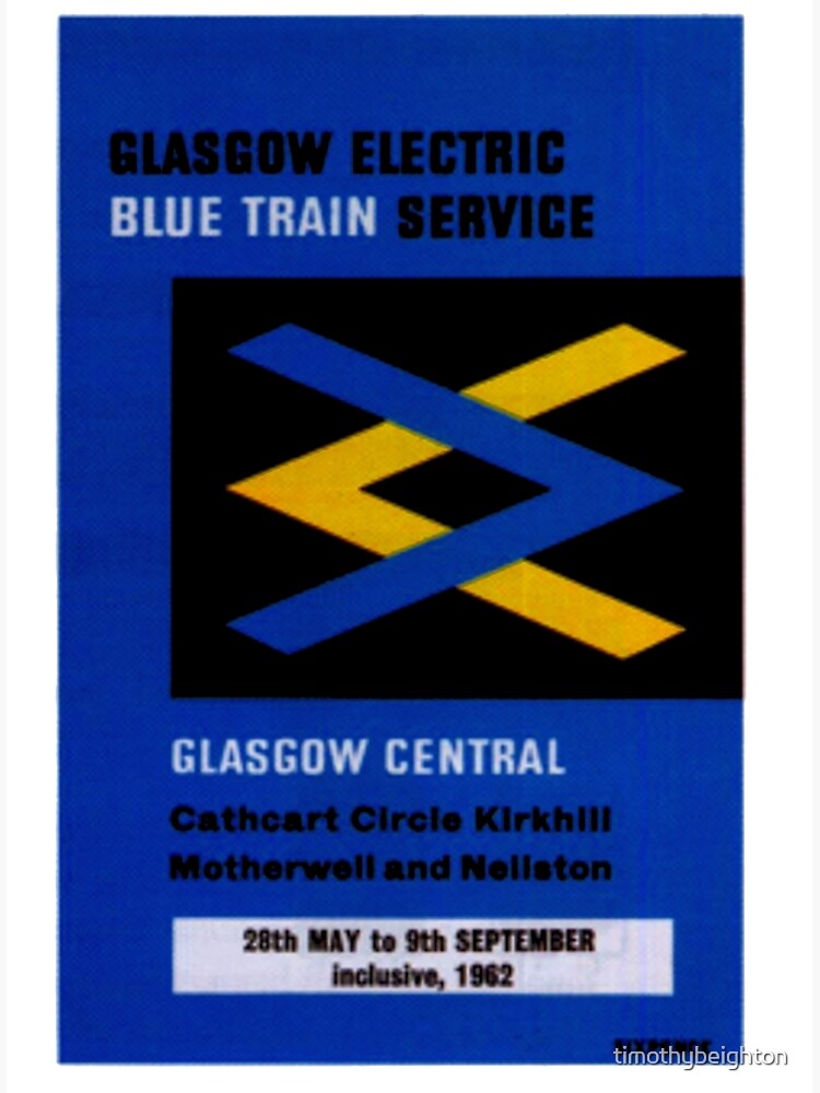"'Glasgow Electric blue train service' advert, 1962." Photographic