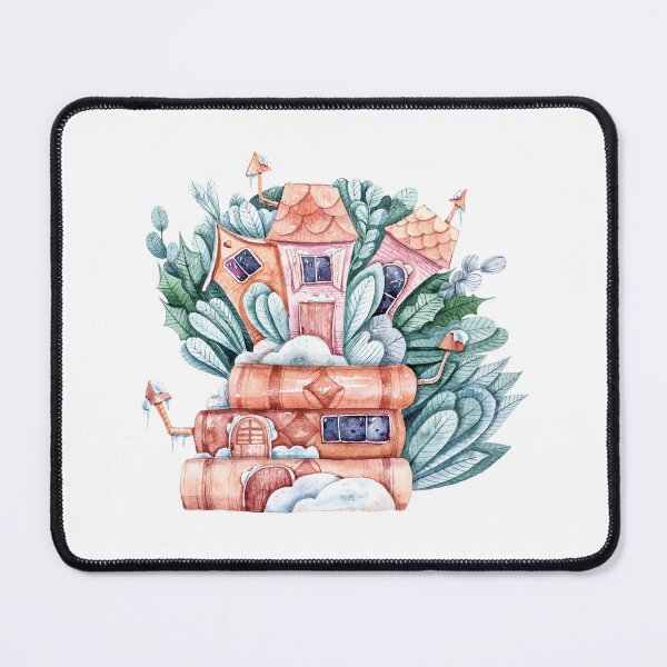 Item preview, Watercolor hand painted cute winter house digital painting, repeat pattern designed and sold by tiana-geo.
