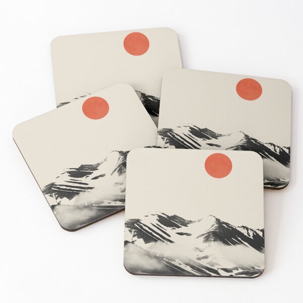 Item preview, Red moon Minimal landscape 2 designed and sold by juliaemelian.