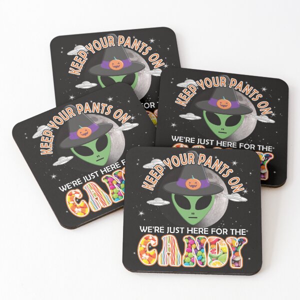 Item preview, Funny Halloween Alien - Just Here For The Candy designed and sold by NoBonesLife.