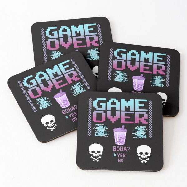 Item preview, GAME OVER- Pixel boba Gaming designed and sold by Anxatzi.