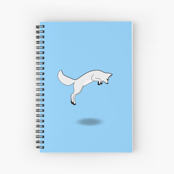 Jumping Arctic Fox Spiral Notebook