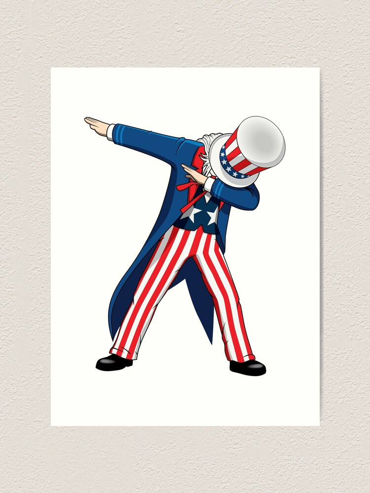 Funny Dabbing Uncle Sam 4th of July T-shirt