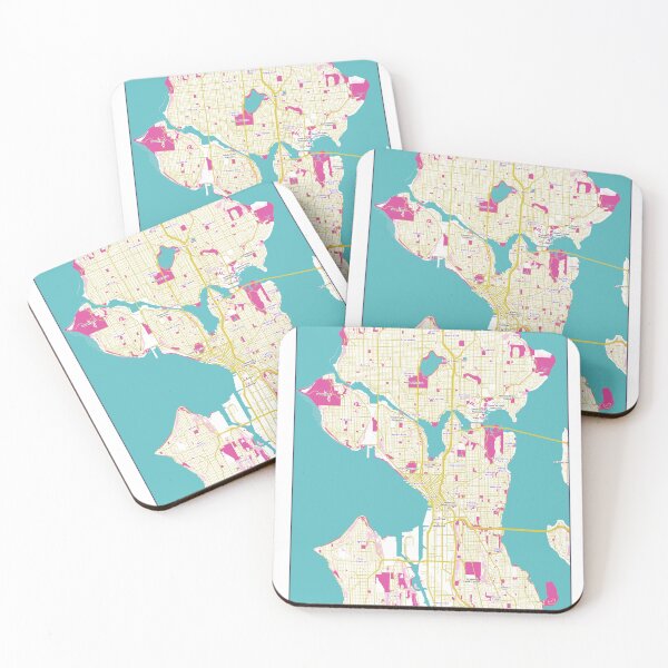 Item preview, Seattle Map - Cotton Candy designed and sold by bheberer.