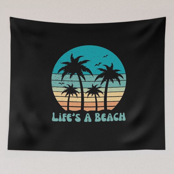Item preview, Life's A Beach, Vintage Tropical Sunrise, Sunrise Vacation, Before Sunrise, Life Is A Beach designed and sold by Sun Sand & Sea Art.