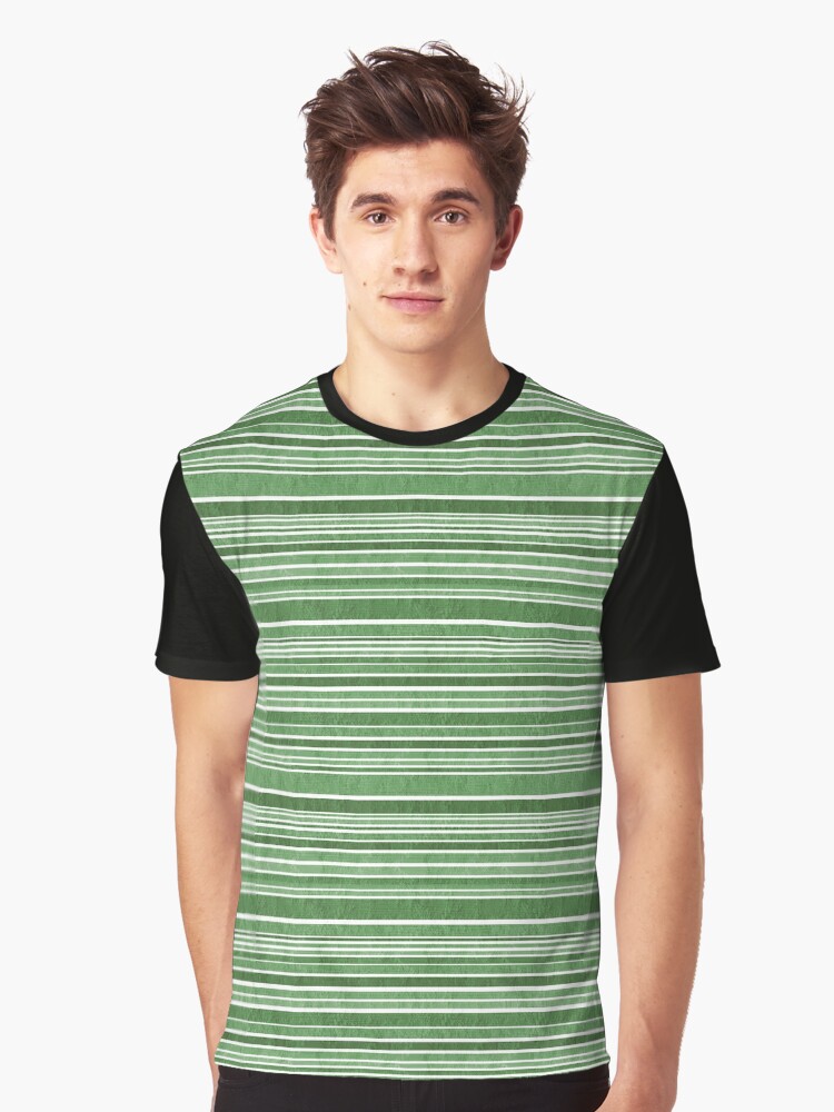 green and black striped t shirt