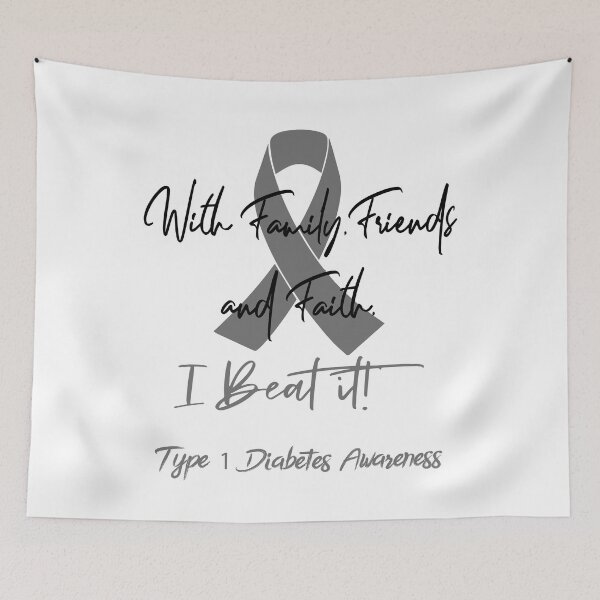 Item preview, Type 1 Diabetes Warrior - With Family, Friends, and Faith - I BEAT IT! designed and sold by Robbsyn.