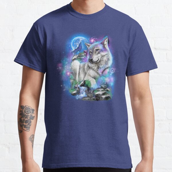 Daydream Galaxy Wolves by ©Sheena Pike Classic T-Shirt