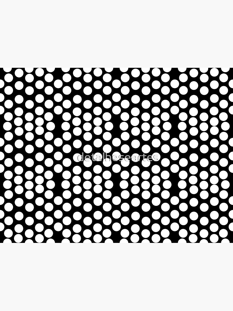"A black background with white circles pattern" Sticker for Sale by