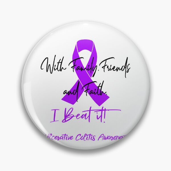 Item preview, Ulcerative Colitis Warrior - With Family, Friends, and Faith - I BEAT IT! designed and sold by Robbsyn.