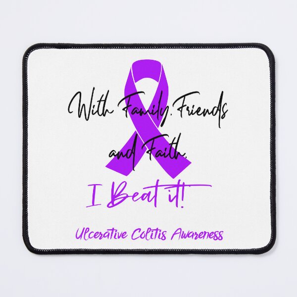 Item preview, Ulcerative Colitis Warrior - With Family, Friends, and Faith - I BEAT IT! designed and sold by Robbsyn.