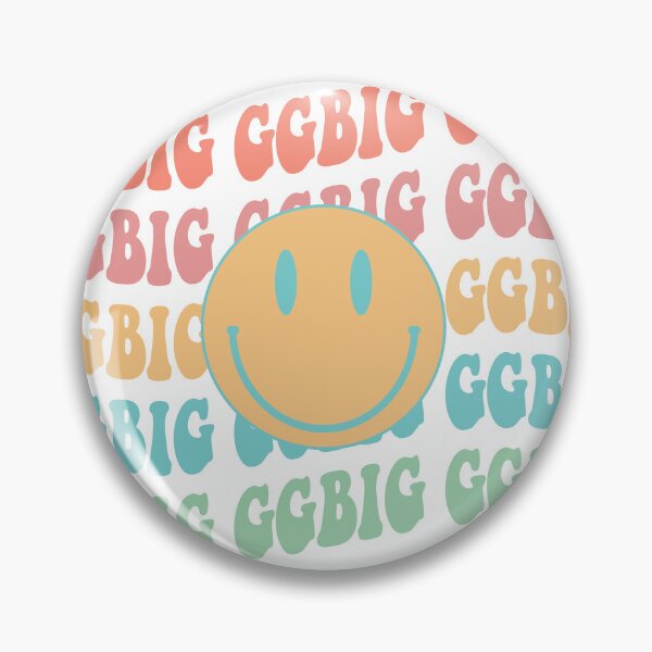 Item preview,  ggbig retro happy face, Little big reveal college sorority bid day  designed and sold by bigraydesigns.