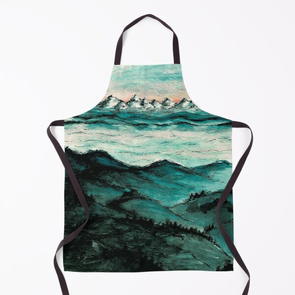Item preview, Watercolor illustration of mountains and fog designed and sold by LauraJacome.