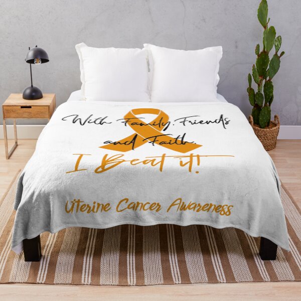 Item preview, Uterine Cancer Warrior - With Family, Friends, and Faith - I BEAT IT! designed and sold by Robbsyn.