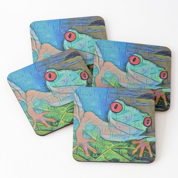 Item preview, GREEN TREE FROG designed and sold by lindosilks.