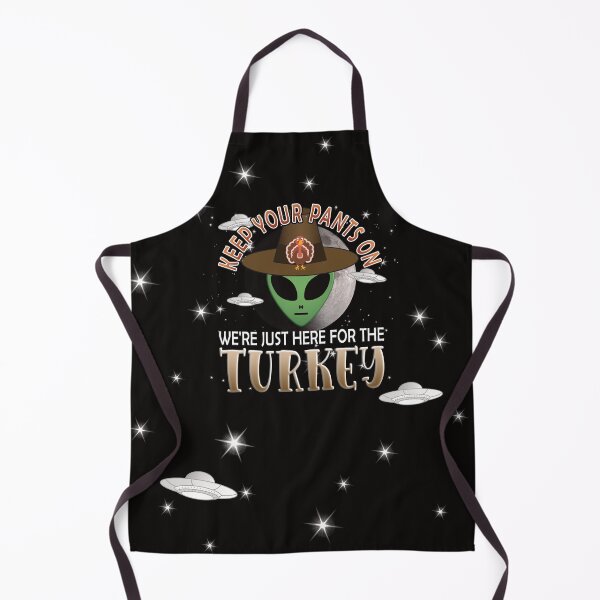 Item preview, Funny Thanksgiving Alien - Just Here For The Turkey designed and sold by NoBonesLife.