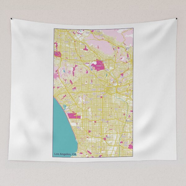 Item preview, Los Angeles Map - Cotton Candy designed and sold by bheberer.