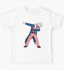 Lustiger tupfender Uncle Sam 4. von Juli-T-Shirt Kinder T-Shirt