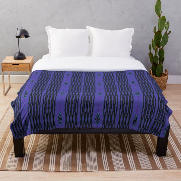 Item preview, Blue and black diamond pattern  designed and sold by RetroPalmTree.