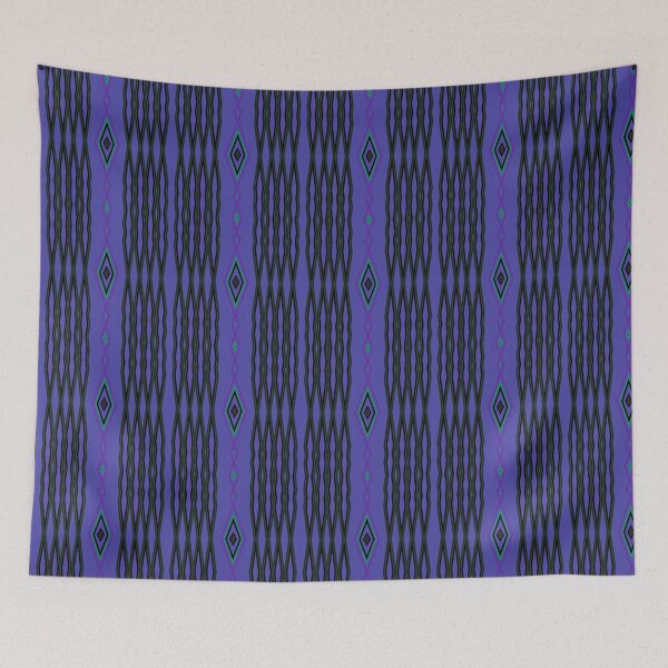 Item preview, Blue and black diamond pattern  designed and sold by RetroPalmTree.