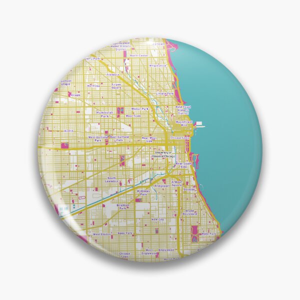 Item preview, Chicago Map - Cotton Candy designed and sold by bheberer.