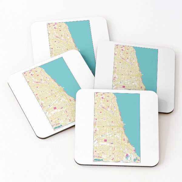 Item preview, Chicago Map - Cotton Candy designed and sold by bheberer.