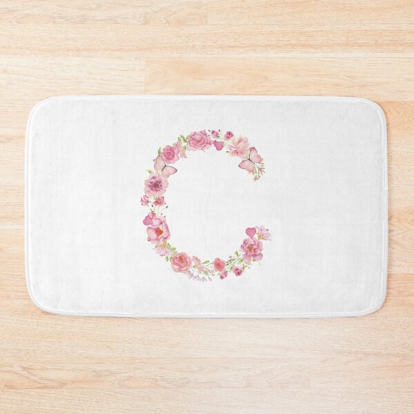 Item preview, Pastel Pink Watercolor Flower Monogram Letter C designed and sold by silviaol.