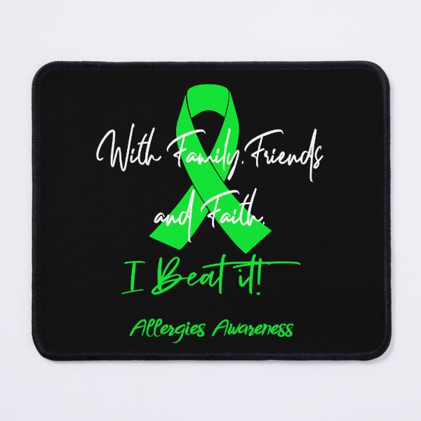 Item preview, Allergies Warrior - With Family, Friends, and Faith - I BEAT IT! designed and sold by Robbsyn.