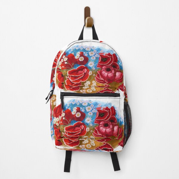 Item preview, Ukrainian Field of Red Poppies Flowers  designed and sold by Digi Artworks Store.