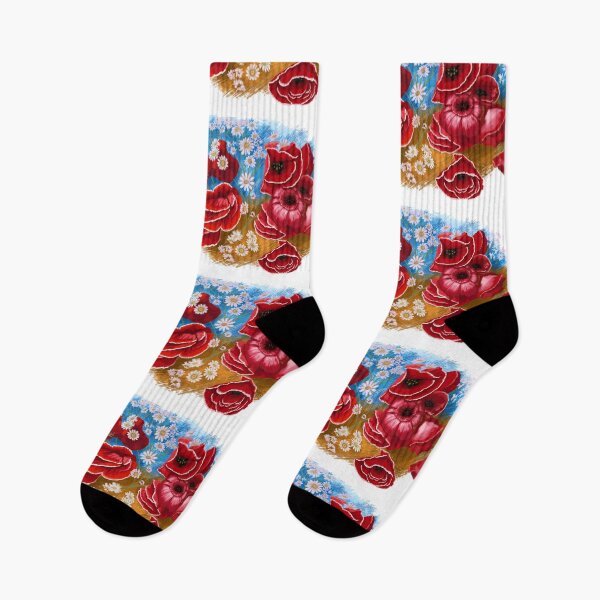 Item preview, Ukrainian Field of Red Poppies Flowers  designed and sold by Digi Artworks Store.