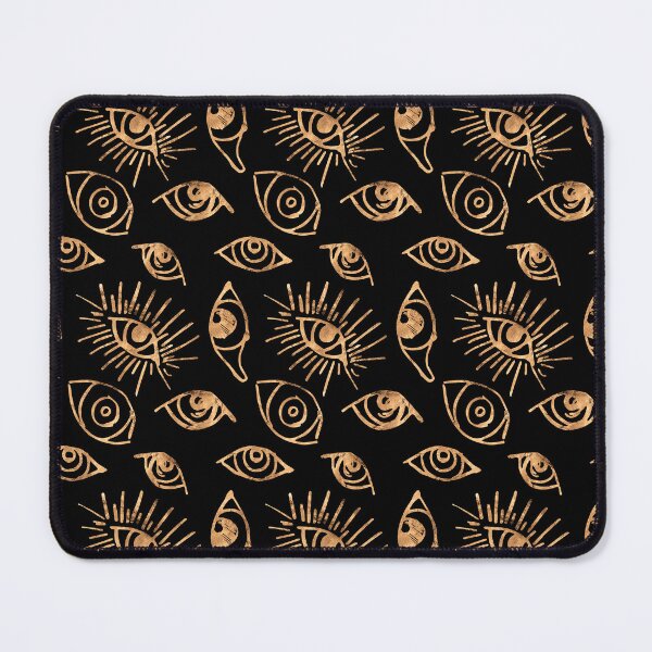 Item preview, Golden-Hues Many Eyes Pattern On Black Background designed and sold by DEC02.