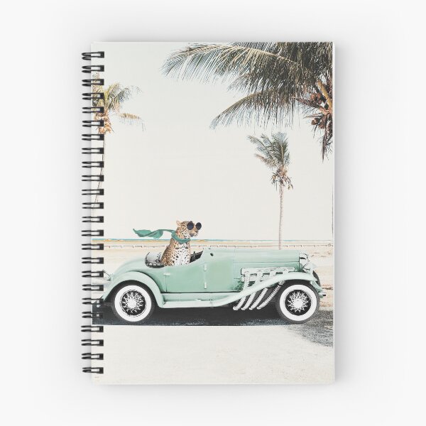 Item preview, Leopard in retro car with scarf and sunglasses designed and sold by juliaemelian.