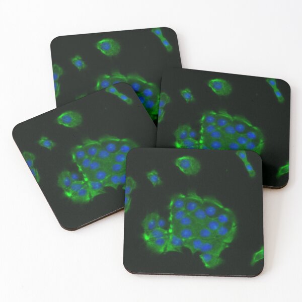 Item preview, Neon green cells and blue nuclei designed and sold by ArtByScience.