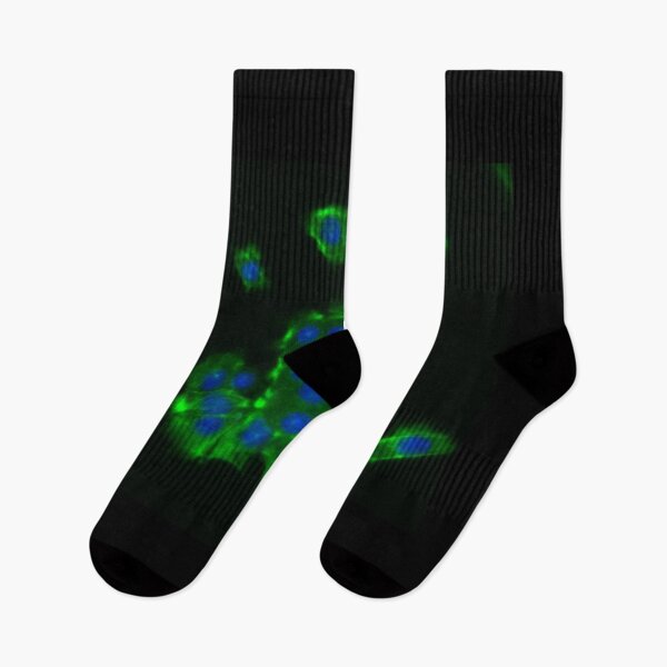 Item preview, Neon green cells and blue nuclei designed and sold by ArtByScience.