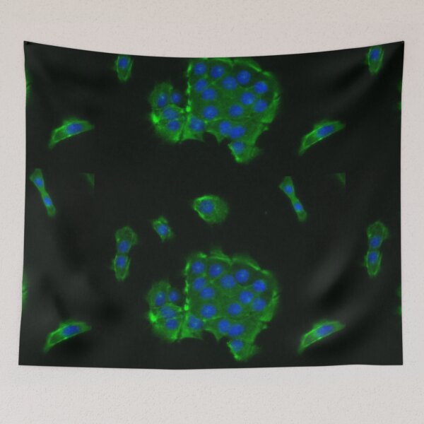 Item preview, Neon green cells and blue nuclei designed and sold by ArtByScience.