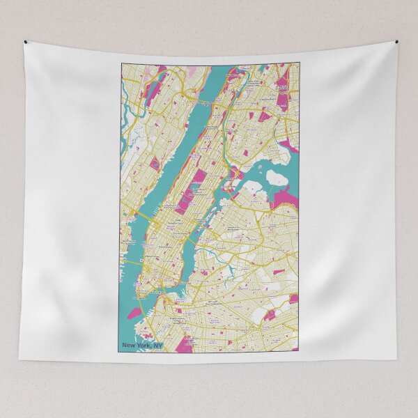 Item preview, New York City Map - Cotton Candy designed and sold by bheberer.