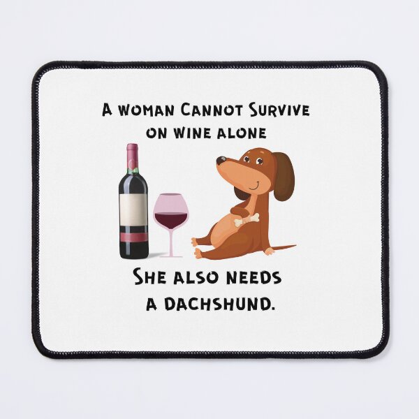 Item preview, Dacshund and Wine designed and sold by speakupandshine.