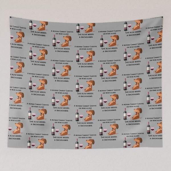 Item preview, Dacshund and Wine designed and sold by speakupandshine.