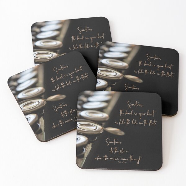 Item preview, Where the Music Comes Through Flute Still Life with Quote designed and sold by nancyjcreates.